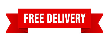 free delivery ribbon. free delivery ribbon isolated on transparent backgroundのイラスト素材
