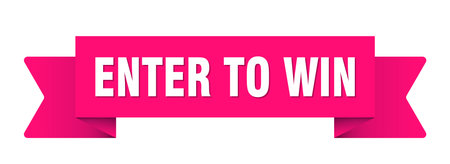 enter to win ribbon. enter to win ribbon isolated on transparent backgroundのイラスト素材