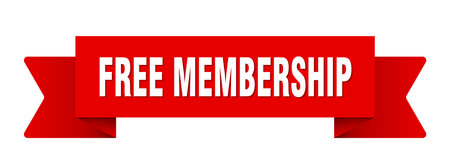 free membership ribbon. free membership ribbon isolated on transparent backgroundのイラスト素材