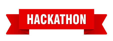 hackathon ribbon. hackathon ribbon isolated on transparent backgroundのイラスト素材