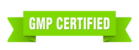 gmp certified ribbon. gmp certified ribbon isolated on transparent backgroundのイラスト素材
