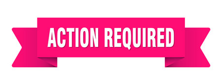 action required ribbon. action required ribbon isolated on transparent backgroundのイラスト素材