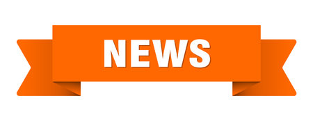 news ribbon. news ribbon isolated on transparent backgroundのイラスト素材