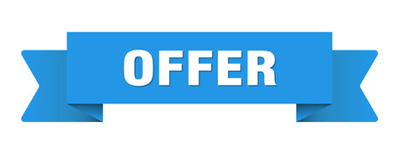 offer ribbon. offer ribbon isolated on transparent backgroundのイラスト素材