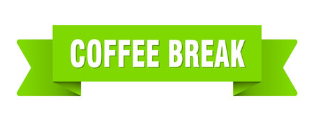 coffee break ribbon. coffee break ribbon isolated on transparent backgroundのイラスト素材