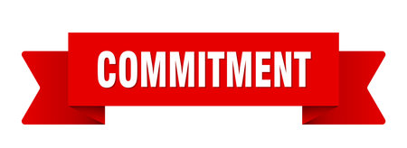 commitment ribbon. commitment ribbon isolated on transparent backgroundのイラスト素材