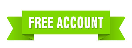 free account ribbon. free account ribbon isolated on transparent backgroundのイラスト素材