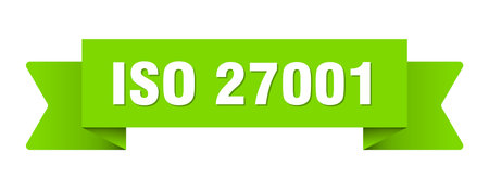 iso 27001 ribbon. iso 27001 ribbon isolated on transparent backgroundのイラスト素材