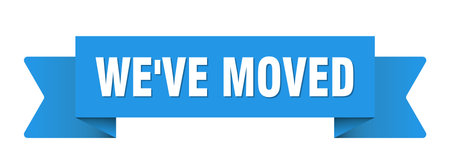 we've moved ribbon. we've moved ribbon isolated on transparent backgroundのイラスト素材