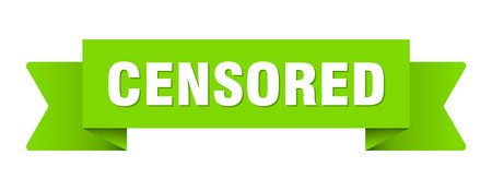 censored ribbon. censored ribbon isolated on transparent backgroundのイラスト素材