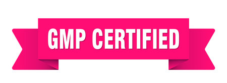 gmp certified ribbon. gmp certified ribbon isolated on transparent backgroundのイラスト素材