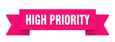 high priority ribbon. high priority ribbon isolated on transparent backgroundのイラスト素材