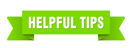 helpful tips ribbon. helpful tips ribbon isolated on transparent backgroundのイラスト素材