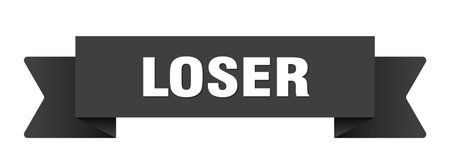loser ribbon. loser ribbon isolated on transparent backgroundのイラスト素材
