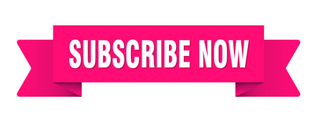 subscribe now ribbon. subscribe now ribbon isolated on transparent backgroundのイラスト素材