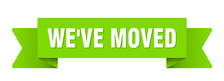 we've moved ribbon. we've moved ribbon isolated on transparent backgroundのイラスト素材