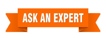 ask an expert ribbon. ask an expert ribbon isolated on transparent backgroundのイラスト素材