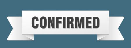 confirmed ribbon. confirmed ribbon isolated on transparent backgroundのイラスト素材