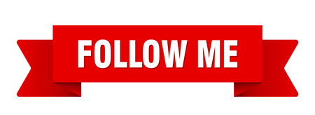 follow me ribbon. follow me ribbon isolated on transparent backgroundのイラスト素材