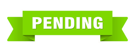 pending ribbon. pending ribbon isolated on transparent backgroundのイラスト素材