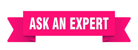 ask an expert ribbon. ask an expert ribbon isolated on transparent backgroundのイラスト素材