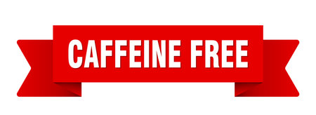 caffeine free ribbon. caffeine free ribbon isolated on transparent backgroundのイラスト素材