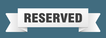 reserved ribbon. reserved ribbon isolated on transparent backgroundのイラスト素材