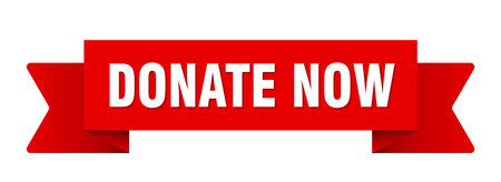 donate now ribbon. donate now ribbon isolated on transparent backgroundのイラスト素材