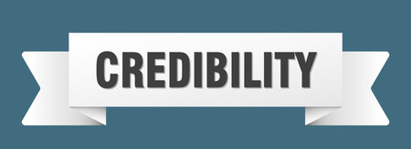 credibility ribbon. credibility ribbon isolated on transparent backgroundのイラスト素材