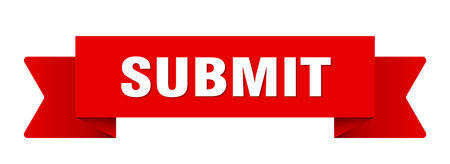 submit ribbon. submit ribbon isolated on transparent backgroundのイラスト素材
