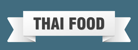 thai food ribbon. thai food ribbon isolated on transparent backgroundのイラスト素材