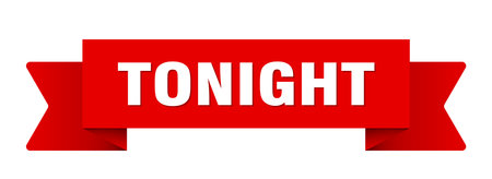 tonight ribbon. tonight ribbon isolated on transparent backgroundのイラスト素材