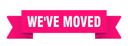 we've moved ribbon. we've moved ribbon isolated on transparent backgroundのイラスト素材