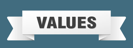 values ribbon. values ribbon isolated on transparent backgroundのイラスト素材