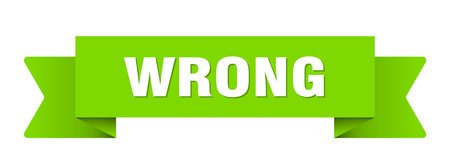 wrong ribbon. wrong ribbon isolated on transparent backgroundのイラスト素材