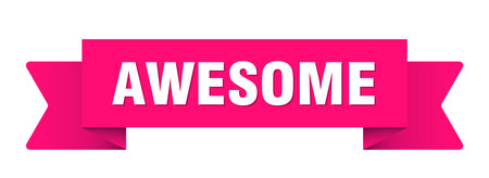 awesome ribbon. awesome ribbon isolated on transparent backgroundのイラスト素材