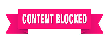 content blocked ribbon. content blocked ribbon isolated on transparent backgroundのイラスト素材