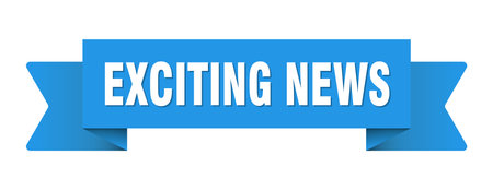 exciting news ribbon. exciting news ribbon isolated on transparent backgroundのイラスト素材