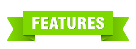 features ribbon. features ribbon isolated on transparent backgroundのイラスト素材