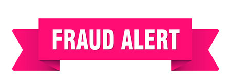 fraud alert ribbon. fraud alert ribbon isolated on transparent backgroundのイラスト素材