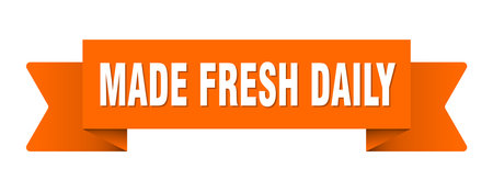 made fresh daily ribbon. made fresh daily ribbon isolated on transparent backgroundのイラスト素材