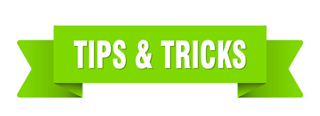tips & tricks ribbon. tips & tricks ribbon isolated on transparent backgroundのイラスト素材
