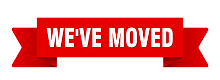 we've moved ribbon. we've moved ribbon isolated on transparent backgroundのイラスト素材