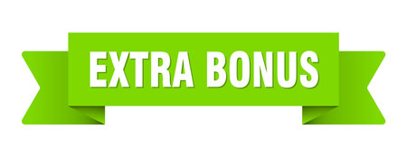 extra bonus ribbon. extra bonus ribbon isolated on transparent backgroundのイラスト素材