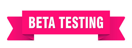 beta testing ribbon. beta testing ribbon isolated on transparent backgroundのイラスト素材