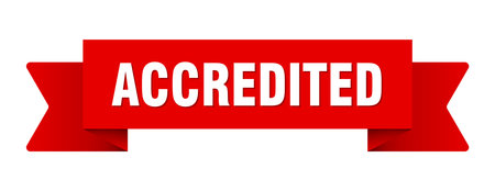 accredited ribbon. accredited ribbon isolated on transparent backgroundのイラスト素材