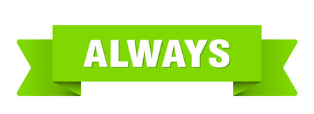 always ribbon. always ribbon isolated on transparent backgroundのイラスト素材