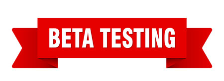 beta testing ribbon. beta testing ribbon isolated on transparent backgroundのイラスト素材