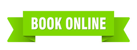 book online ribbon. book online ribbon isolated on transparent backgroundのイラスト素材