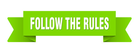 follow the rules ribbon. follow the rules ribbon isolated on transparent backgroundのイラスト素材